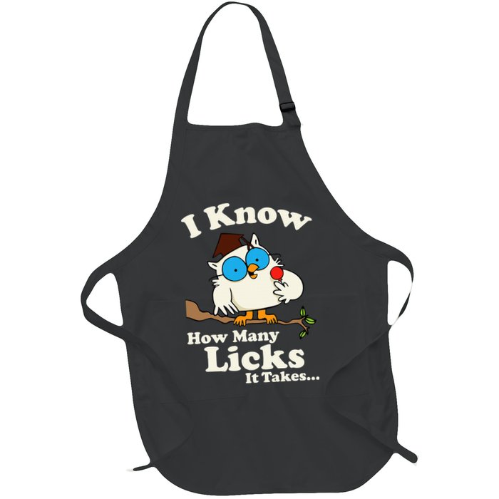 Funny Vintage I Know How Many Licks It Takes Apron