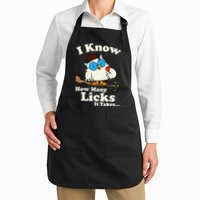Funny Vintage I Know How Many Licks It Takes Apron