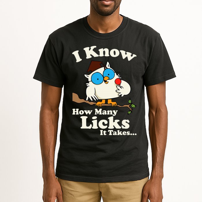 Funny Vintage I Know How Many Licks It Takes Tall T-Shirt