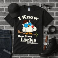 Funny Vintage I Know How Many Licks It Takes Tall T-Shirt