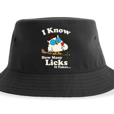 Funny Vintage I Know How Many Licks It Takes Sustainable Bucket Hat