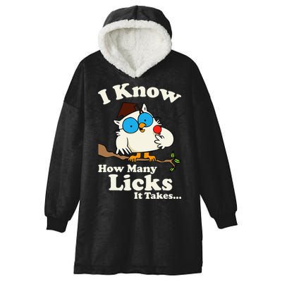 Funny Vintage I Know How Many Licks It Takes Hooded Wearable Blanket