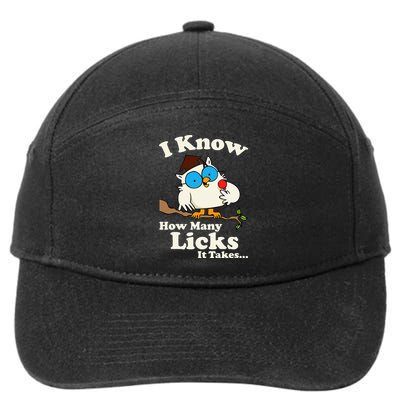 Funny Vintage I Know How Many Licks It Takes 7-Panel Snapback Hat