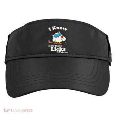 Funny Vintage I Know How Many Licks It Takes Adult Drive Performance Visor