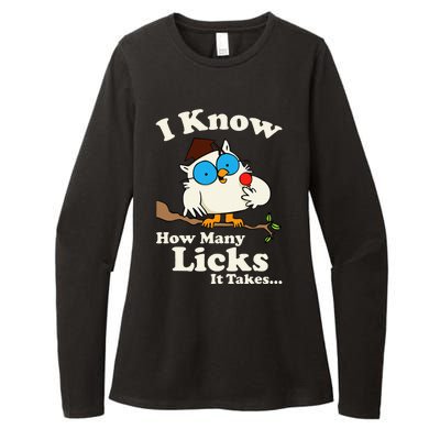 Funny Vintage I Know How Many Licks It Takes Womens CVC Long Sleeve Shirt