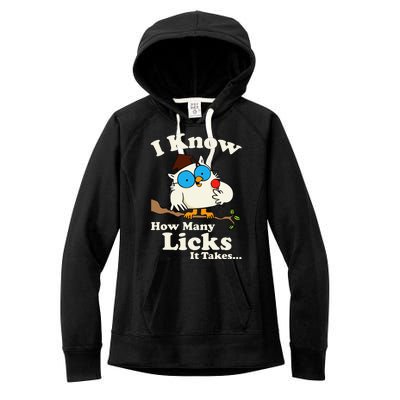 Funny Vintage I Know How Many Licks It Takes Women's Fleece Hoodie