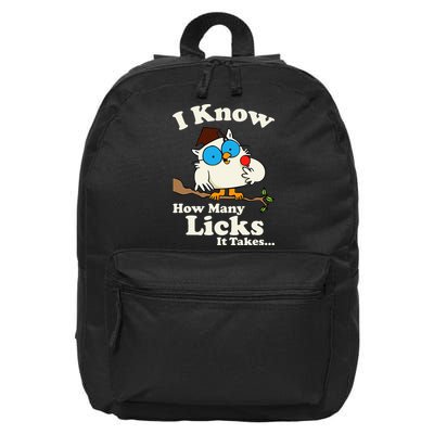 Funny Vintage I Know How Many Licks It Takes 16 in Basic Backpack