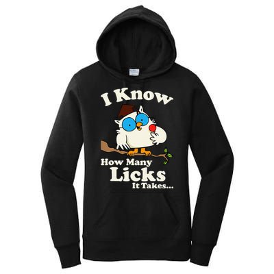 Funny Vintage I Know How Many Licks It Takes Women's Pullover Hoodie