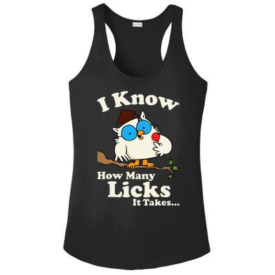 Funny Vintage I Know How Many Licks It Takes Ladies PosiCharge Competitor Racerback Tank