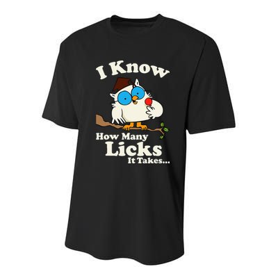 Funny Vintage I Know How Many Licks It Takes Youth Performance Sprint T-Shirt