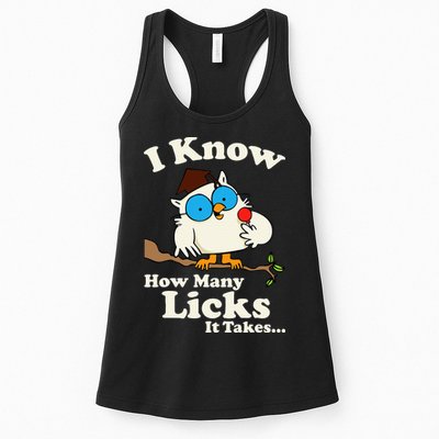 Funny Vintage I Know How Many Licks It Takes Womens Tank Top