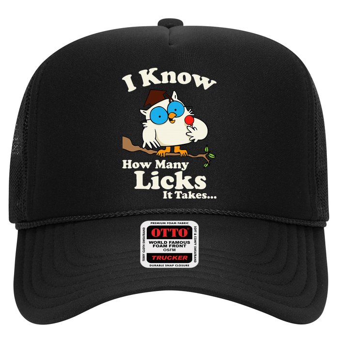Funny Vintage I Know How Many Licks It Takes Trucker Hat