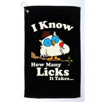 Funny Vintage I Know How Many Licks It Takes Golf Towel