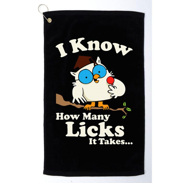 Funny Vintage I Know How Many Licks It Takes Golf Towel