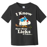 Funny Vintage I Know How Many Licks It Takes Toddler T-Shirt