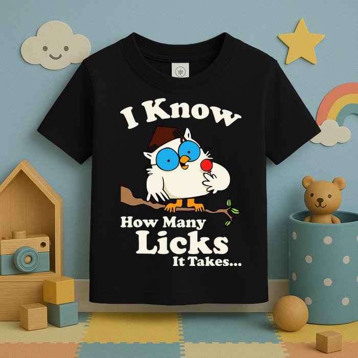 Funny Vintage I Know How Many Licks It Takes Toddler T-Shirt