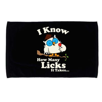 Funny Vintage I Know How Many Licks It Takes Microfiber Hand Towel