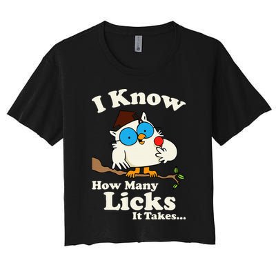 Funny Vintage I Know How Many Licks It Takes Crop Top