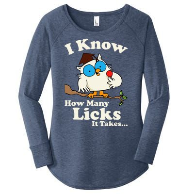 Funny Vintage I Know How Many Licks It Takes Women's Perfect Tri Tunic Long Sleeve Shirt