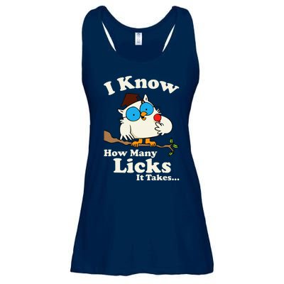 Funny Vintage I Know How Many Licks It Takes Ladies Essential Flowy Tank