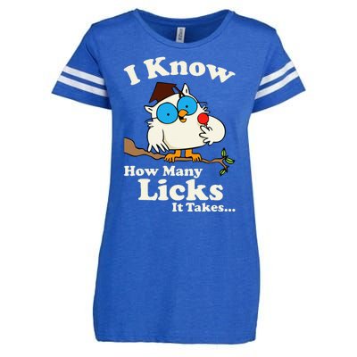 Funny Vintage I Know How Many Licks It Takes Enza Ladies Jersey Football T-Shirt