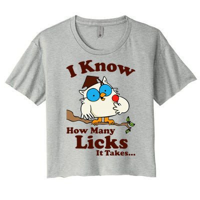 Funny Vintage I Know How Many Licks It Takes Women's Crop Top Tee