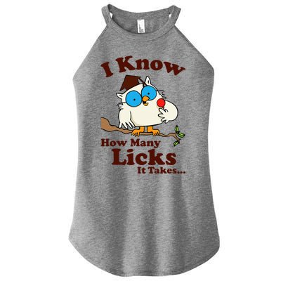 Funny Vintage I Know How Many Licks It Takes Women's Perfect Tri Rocker Tank