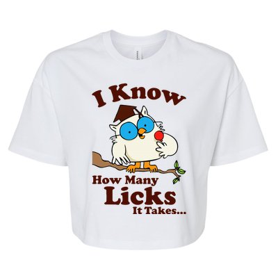 Funny Vintage I Know How Many Licks It Takes Bella+Canvas Jersey Crop Tee