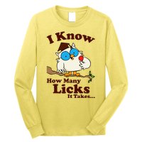 Funny Vintage I Know How Many Licks It Takes Long Sleeve Shirt