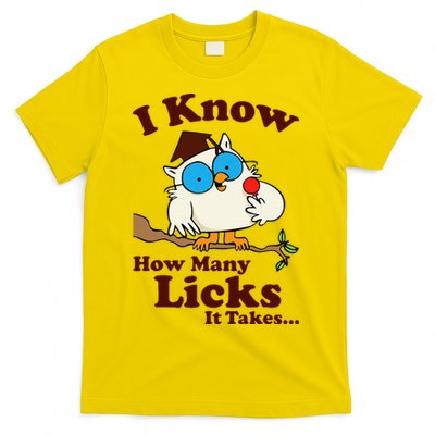 Funny Vintage I Know How Many Licks It Takes T-Shirt