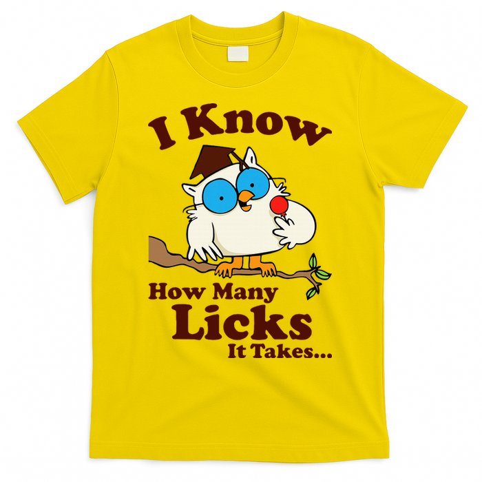Funny Vintage I Know How Many Licks It Takes T-Shirt