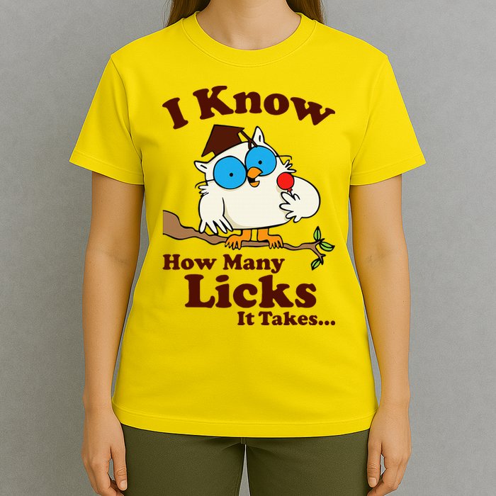 Funny Vintage I Know How Many Licks It Takes T-Shirt