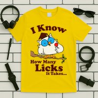 Funny Vintage I Know How Many Licks It Takes T-Shirt