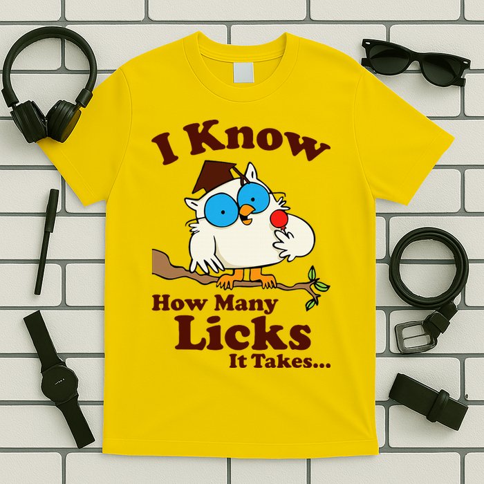 Funny Vintage I Know How Many Licks It Takes T-Shirt