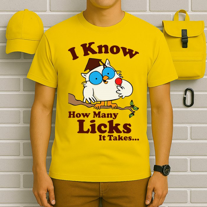 Funny Vintage I Know How Many Licks It Takes T-Shirt