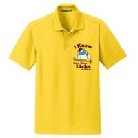 Funny Vintage I Know How Many Licks It Takes Dry Zone Grid Polo