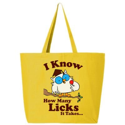 Funny Vintage I Know How Many Licks It Takes 25L Jumbo Tote