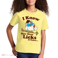 Funny Vintage I Know How Many Licks It Takes Kids T-Shirt