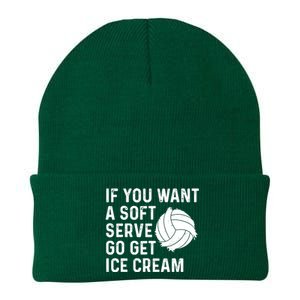 Funny Volleyball If You Want A Soft Serve Volleyball Women Knit Cap Winter Beanie