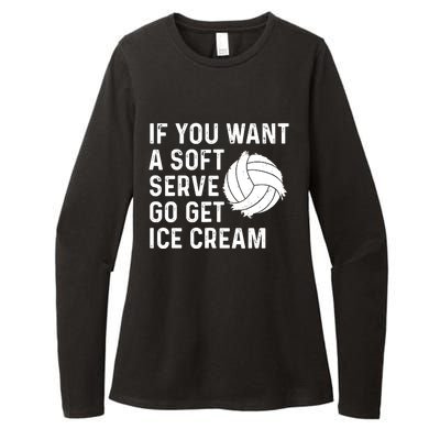 Funny Volleyball If You Want A Soft Serve Volleyball Women Womens CVC Long Sleeve Shirt