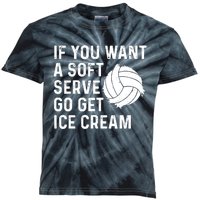 Funny Volleyball If You Want A Soft Serve Volleyball Women Kids Tie-Dye T-Shirt