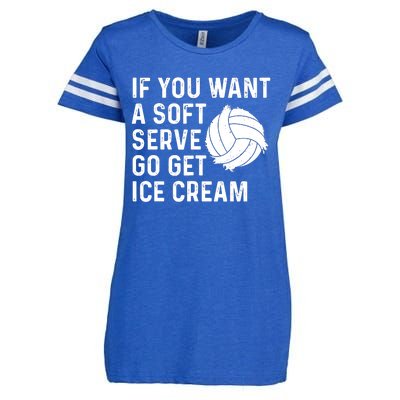 Funny Volleyball If You Want A Soft Serve Volleyball Women Enza Ladies Jersey Football T-Shirt