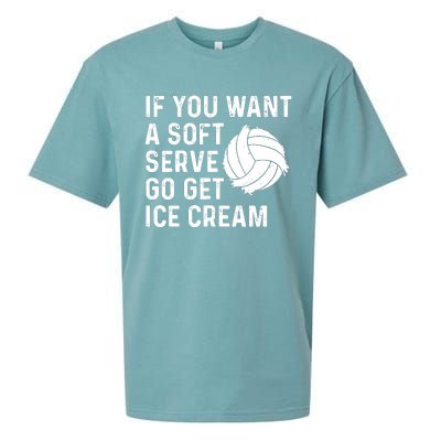 Funny Volleyball If You Want A Soft Serve Volleyball Women Sueded Cloud Jersey T-Shirt