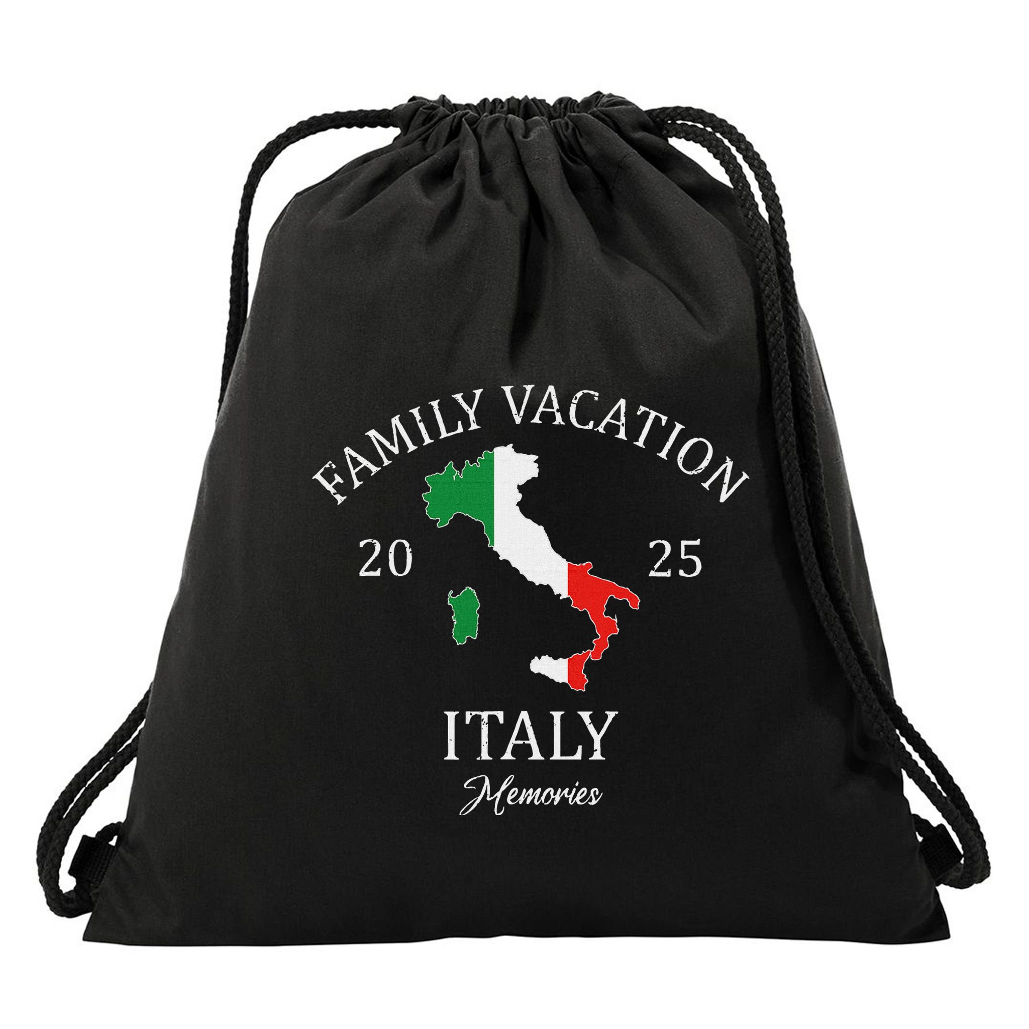Family Vacation Italy 2025 Family Travel Squad Drawstring Bag