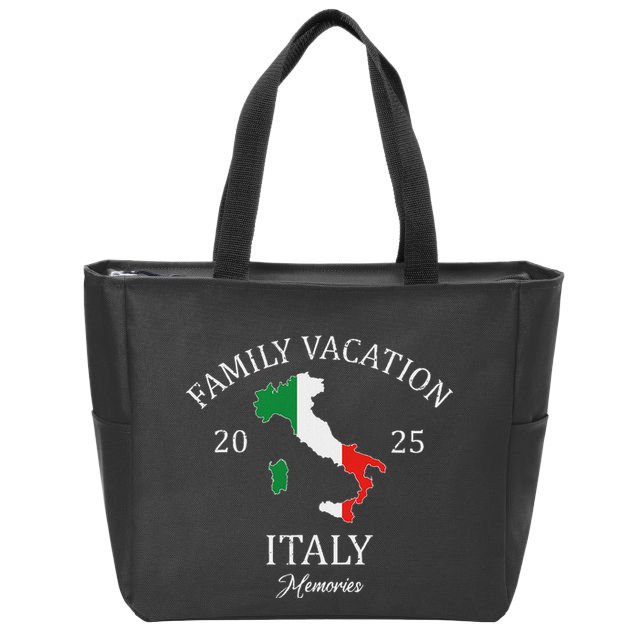 Family Vacation Italy 2025 Family Travel Squad Zip Tote Bag