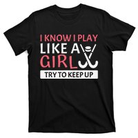 Funny Vintage Ice Hockey Player Hockey Team Field Hockey T-Shirt