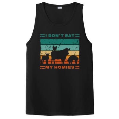 Funny Vegan I Dont Eat My Homies Vegetarian Vegan Vintage PosiCharge Competitor Tank