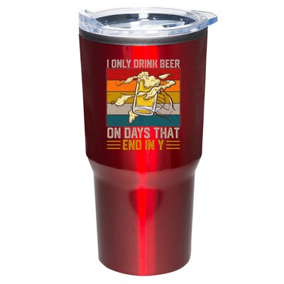 Funny Vintage I Only Drink Beer On Days That End In Y Tumbler