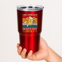 Funny Vintage I Only Drink Beer On Days That End In Y Tumbler
