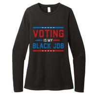 Fun Voting Is My Black Job Vintage Womens CVC Long Sleeve Shirt